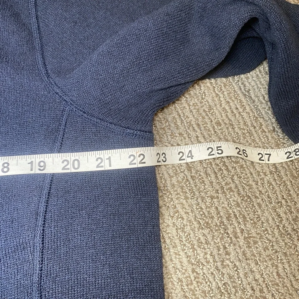 The North Face Mens L 1/4 Zip Pullover Fleece Sweater Long Sleeve Blue